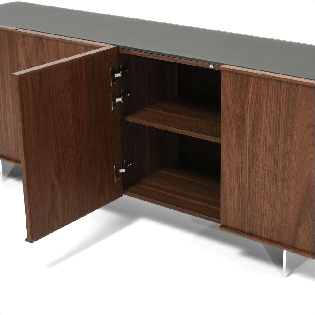 4-door buffet with glass top