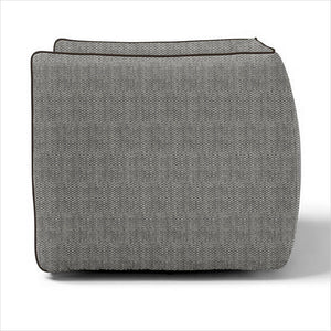 fabric armchair on swivel base