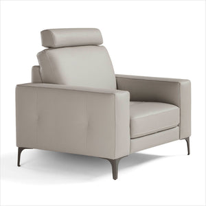 leather armchair shown with optional headrest