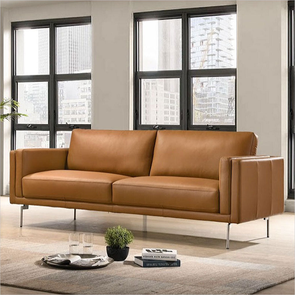 leather 2-seater sofa