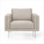 light grey leather armchair