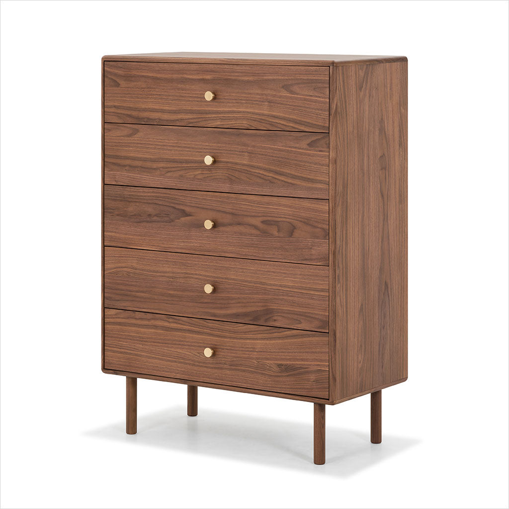 Lucerne High Chest - Walnut