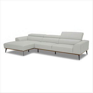 light grey leather sectional