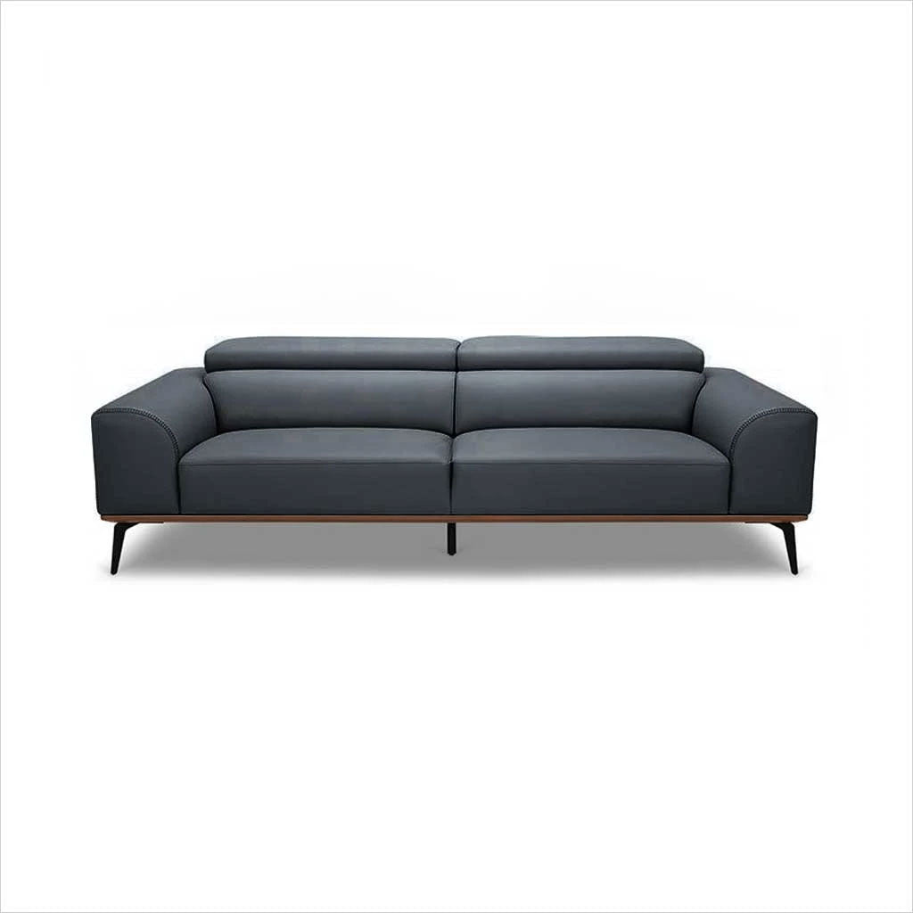 blue grey leather sofa