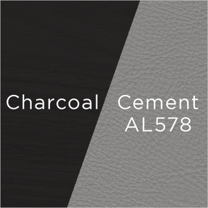 charcoal wood and cement leather swatch