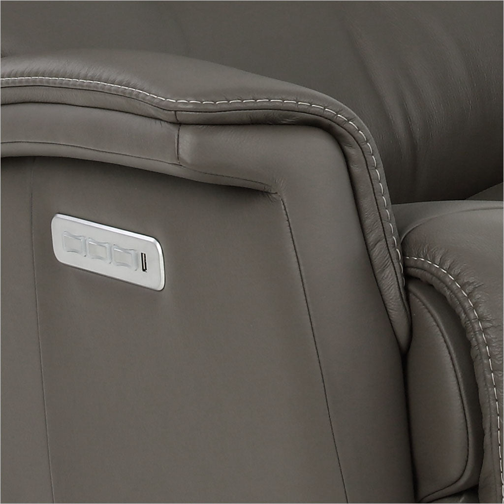 leather recliner with 3 motors