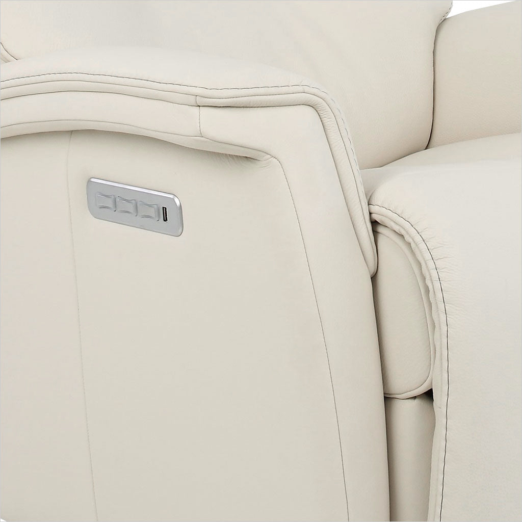 leather recliner with 3 motors