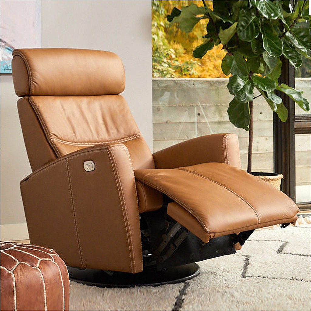 motorized leather recliner