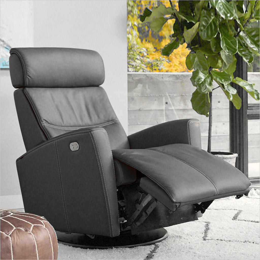 motorized leather recliner