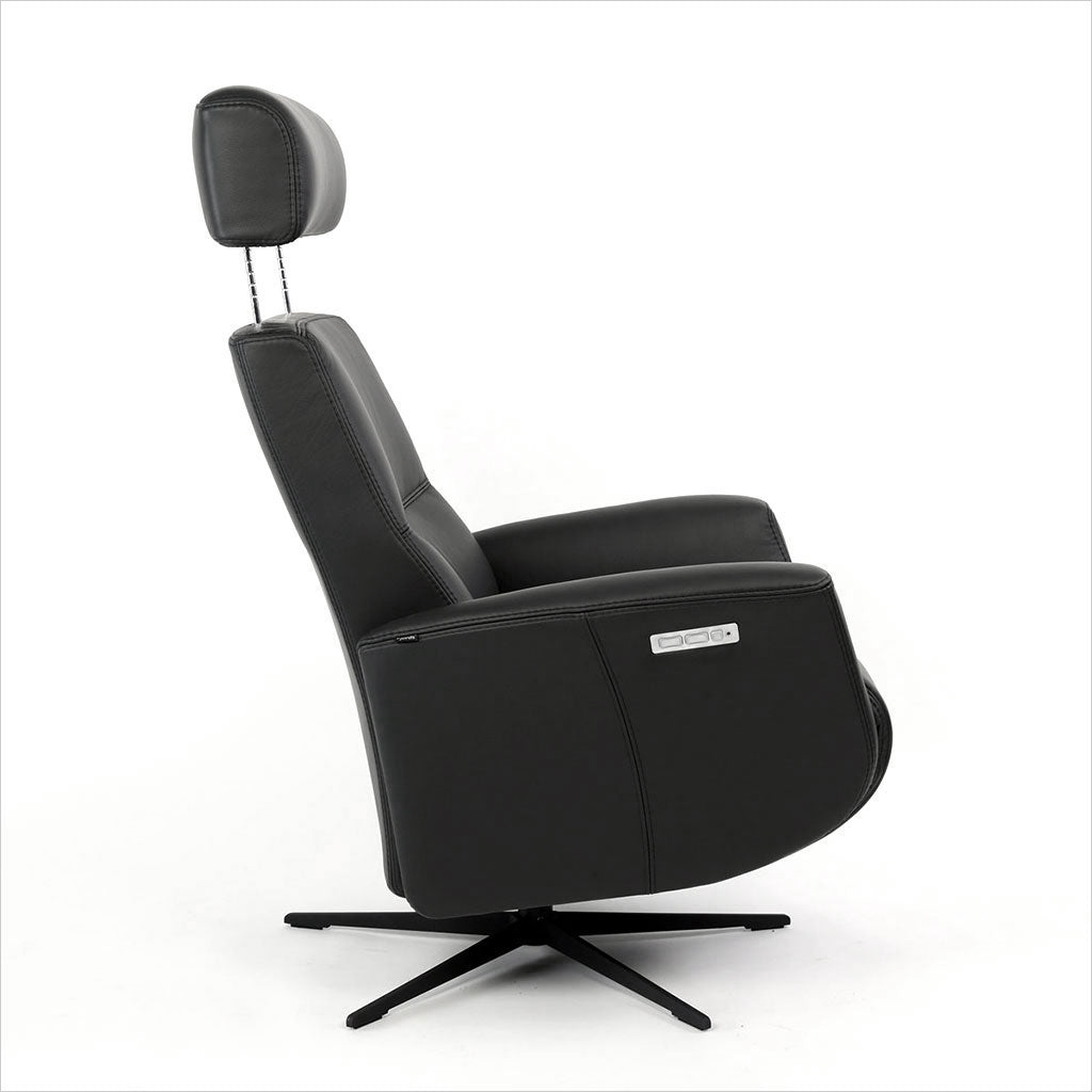 leather recliner with star base