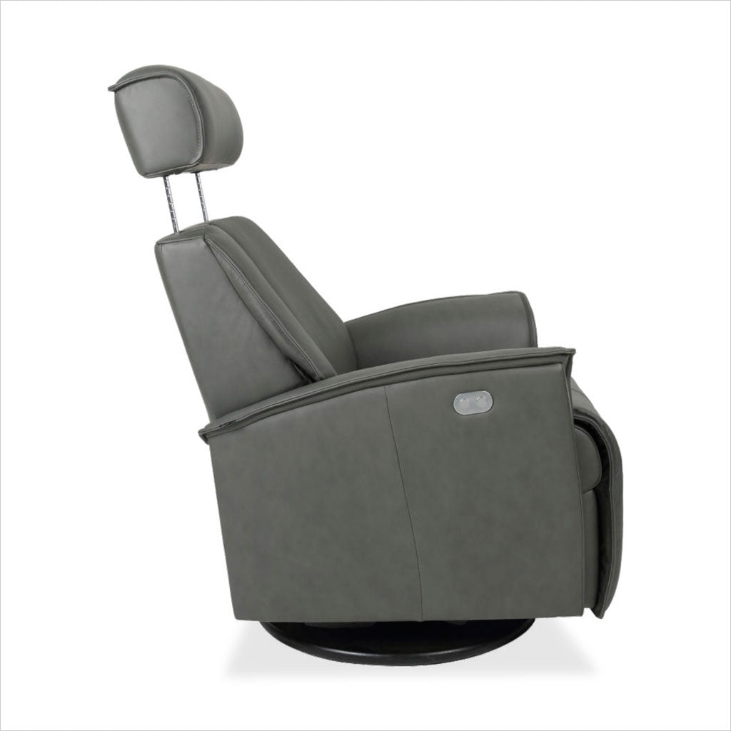 leather recliner with swivel base