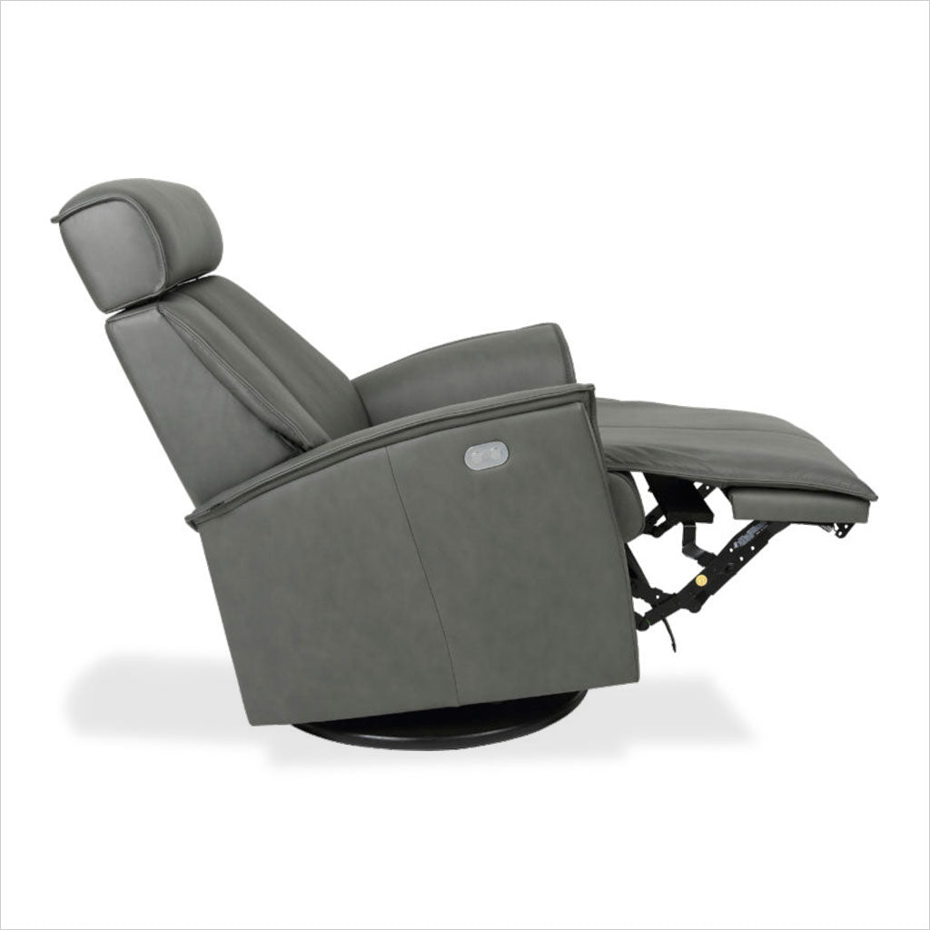 leather recliner with swivel base