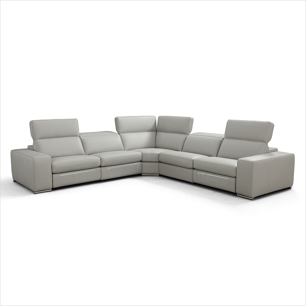grey leather sectional