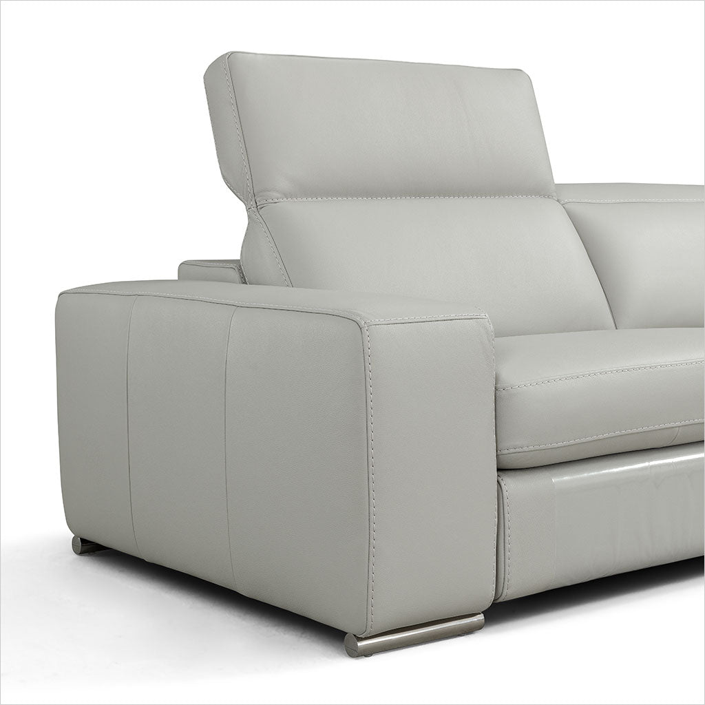 grey leather sectional