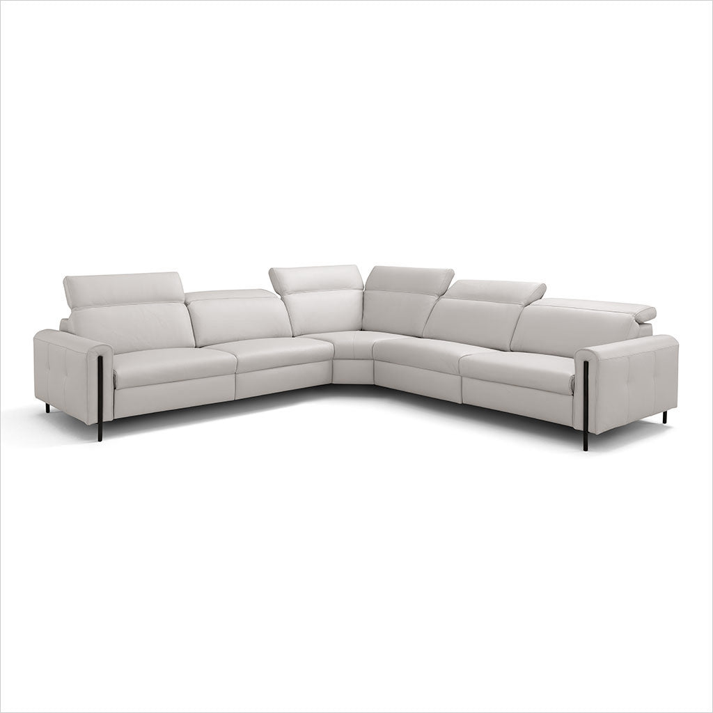 grey leather sectional