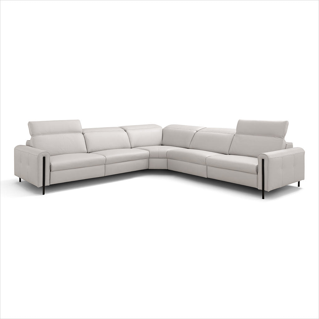 grey leather sectional