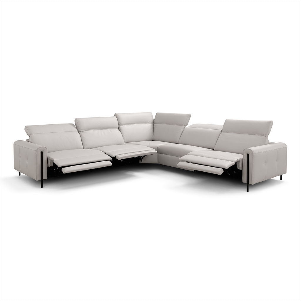 grey leather sectional