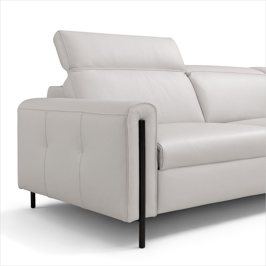 grey leather sectional