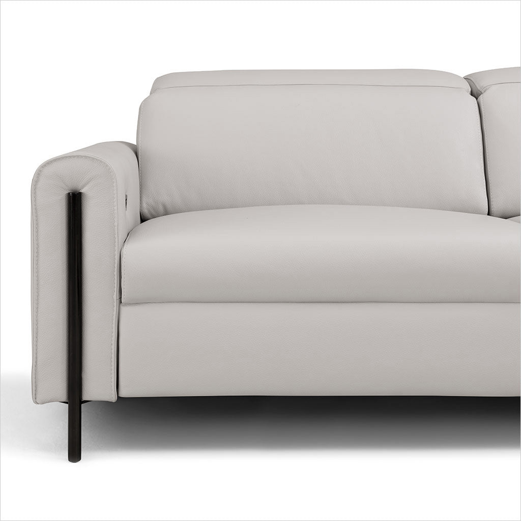 grey leather sectional