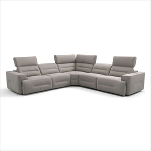 leather sectional with 3 recliners