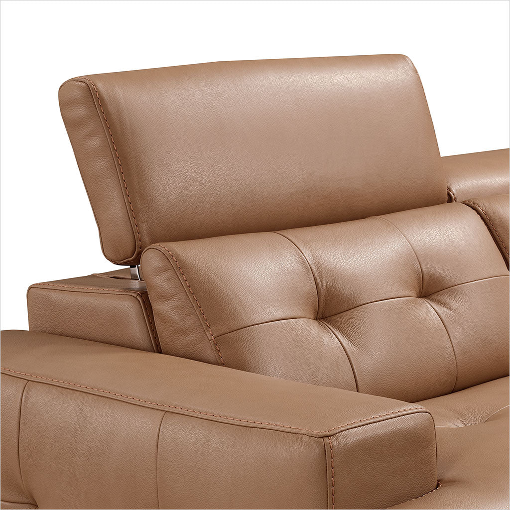 brown leather sectional