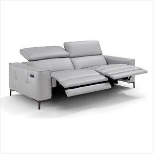light grey leather recliner sofa