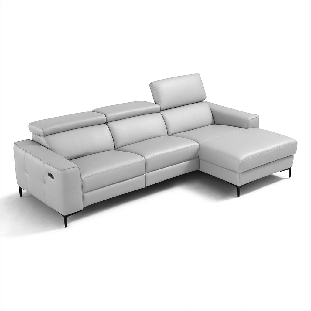 grey leather sectional