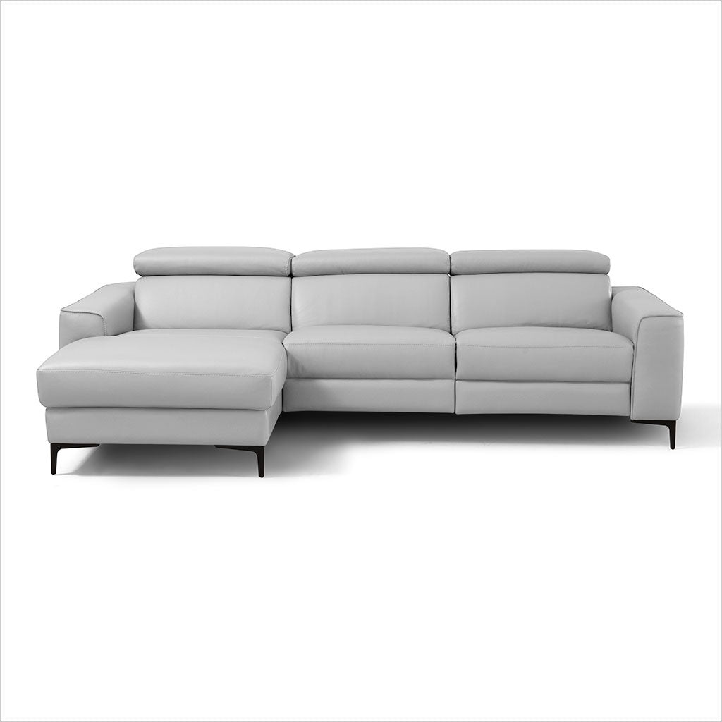 grey leather sectional