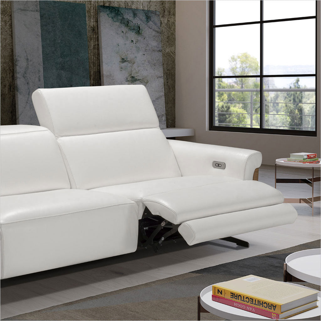leather sofa with 2 reclining seats