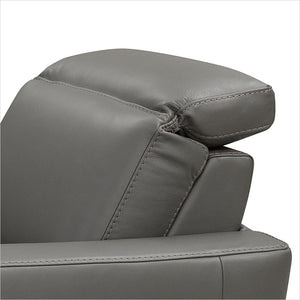 grey leather recliner chair