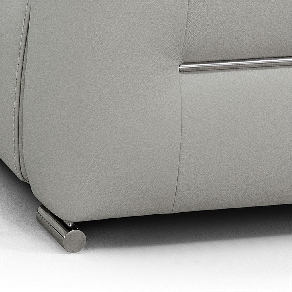 grey leather recliner chair