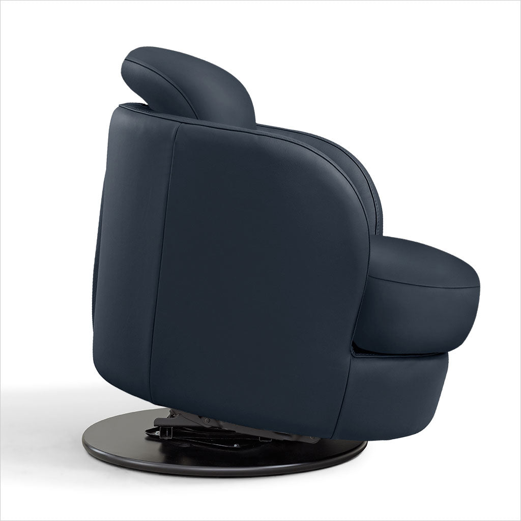 swivel armchair in leather