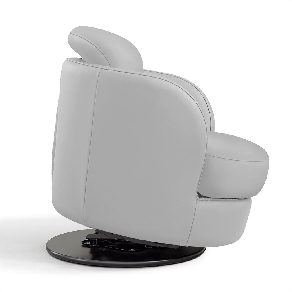 swivel armchair in leather