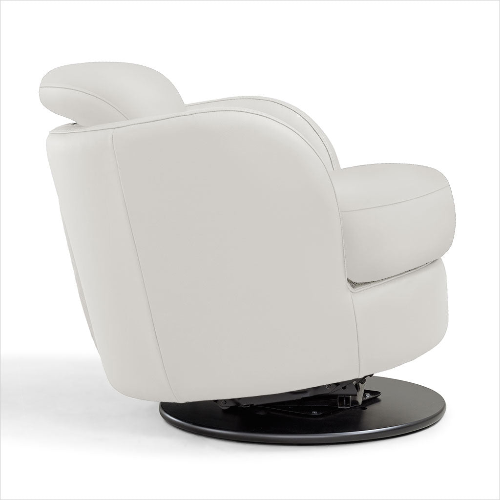 swivel armchair in leather