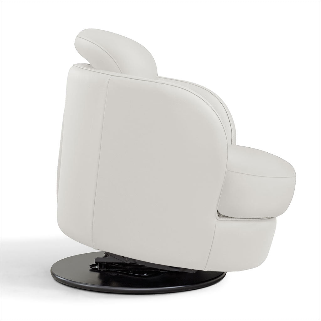 swivel armchair in leather