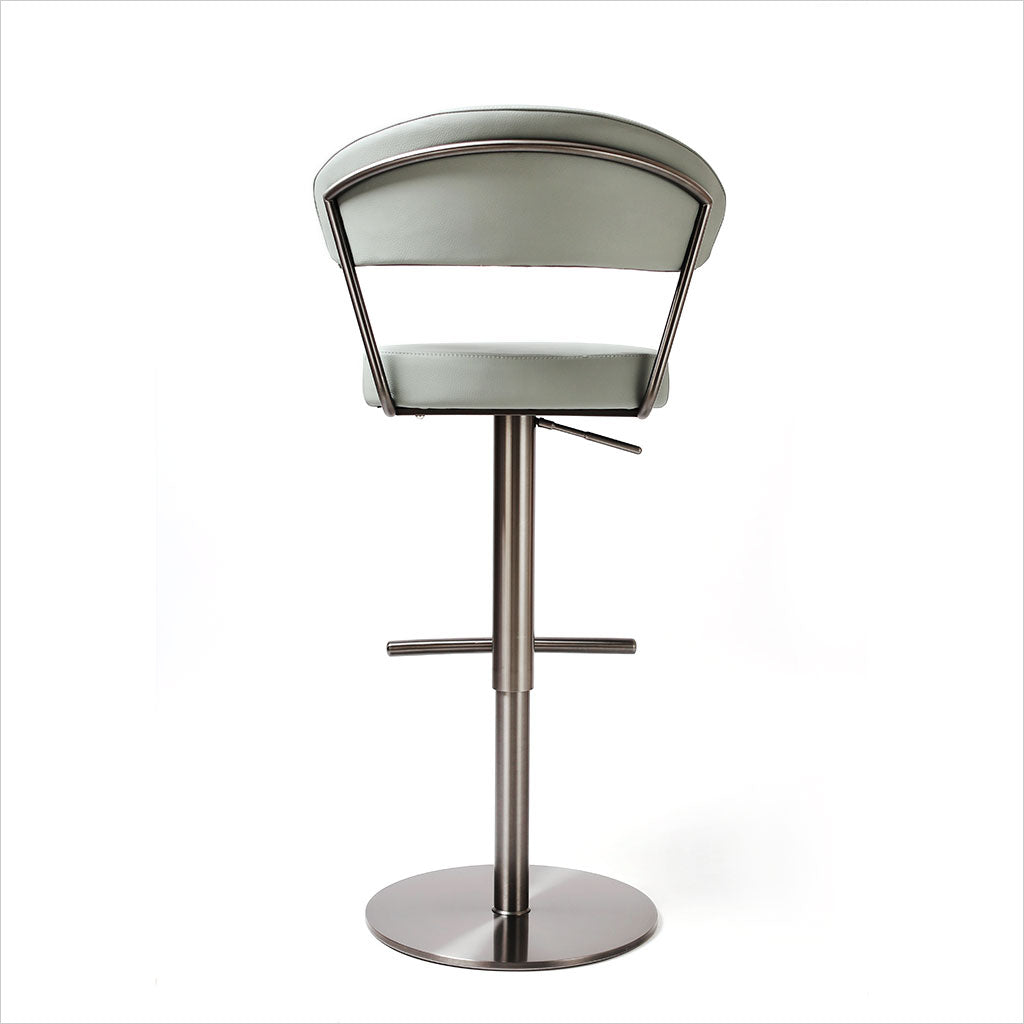 Abrazo Barstool - Grey-Blue w/ Gun Metal