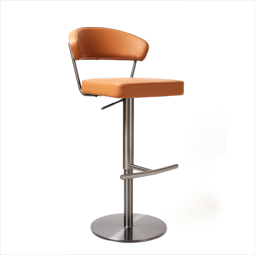 Abrazo Barstool - Sandy Brown w/ Gun Metal