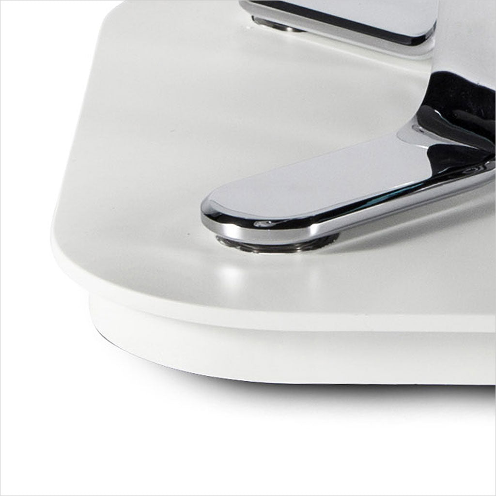 coffee table with 4 square, synchronized swivel tops