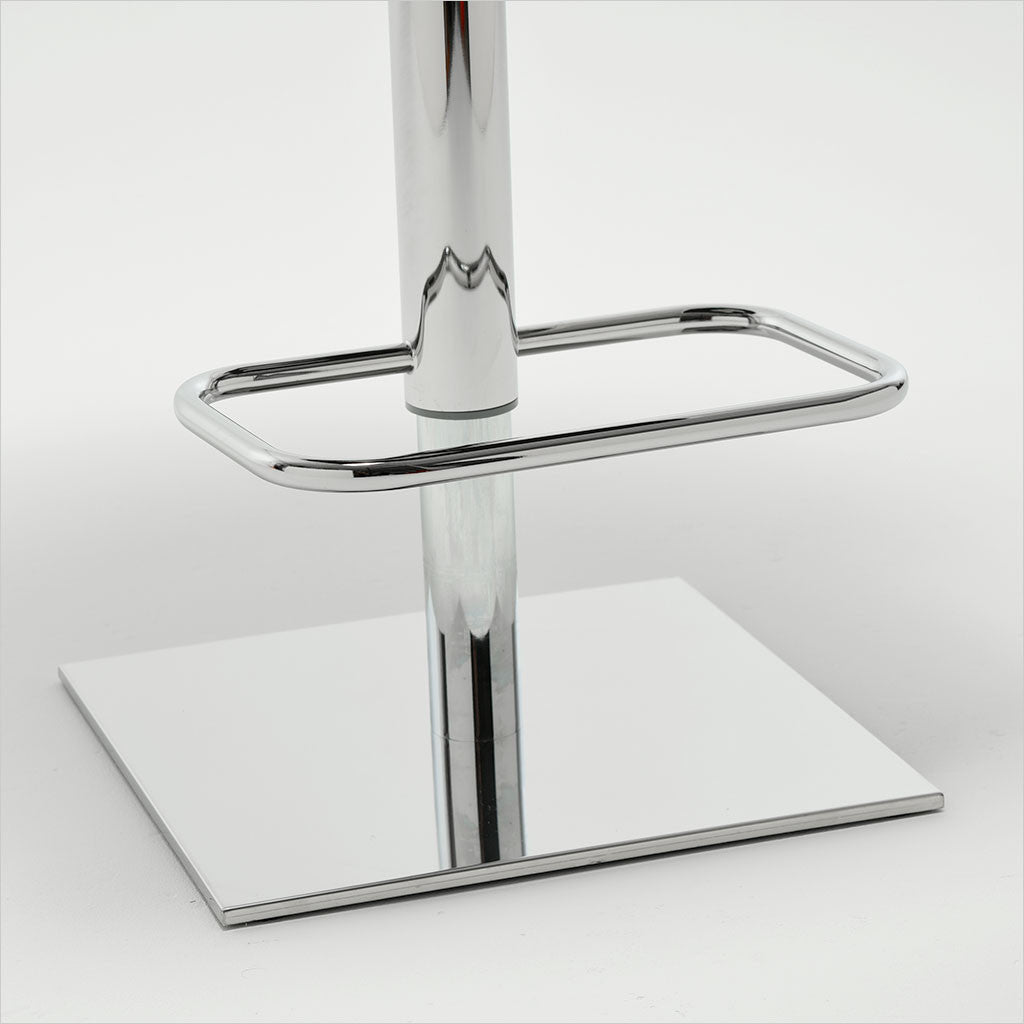 leather barstool with arms and metal pedestal base