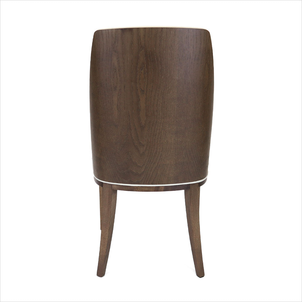 leather dining chair with wood frame