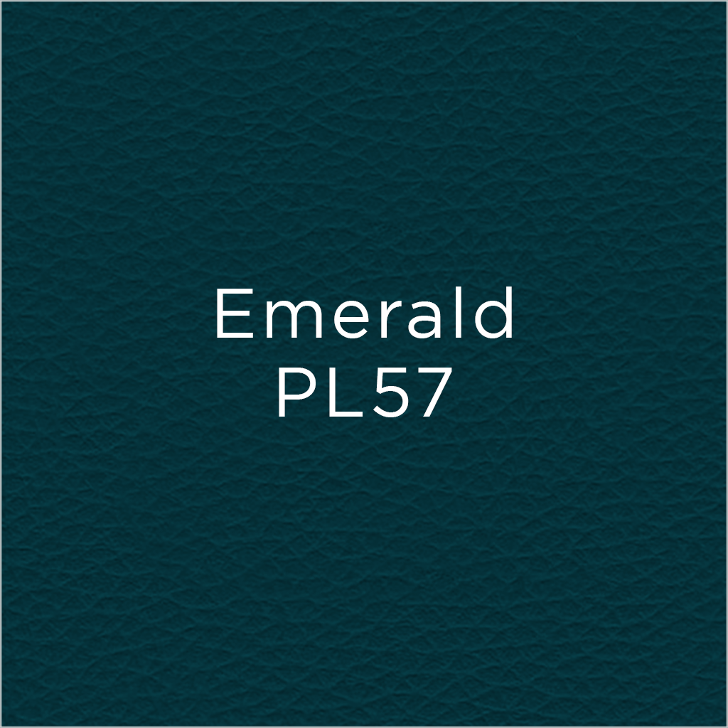 emerald leather swatch