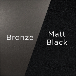 bronze and matt black metal swatch