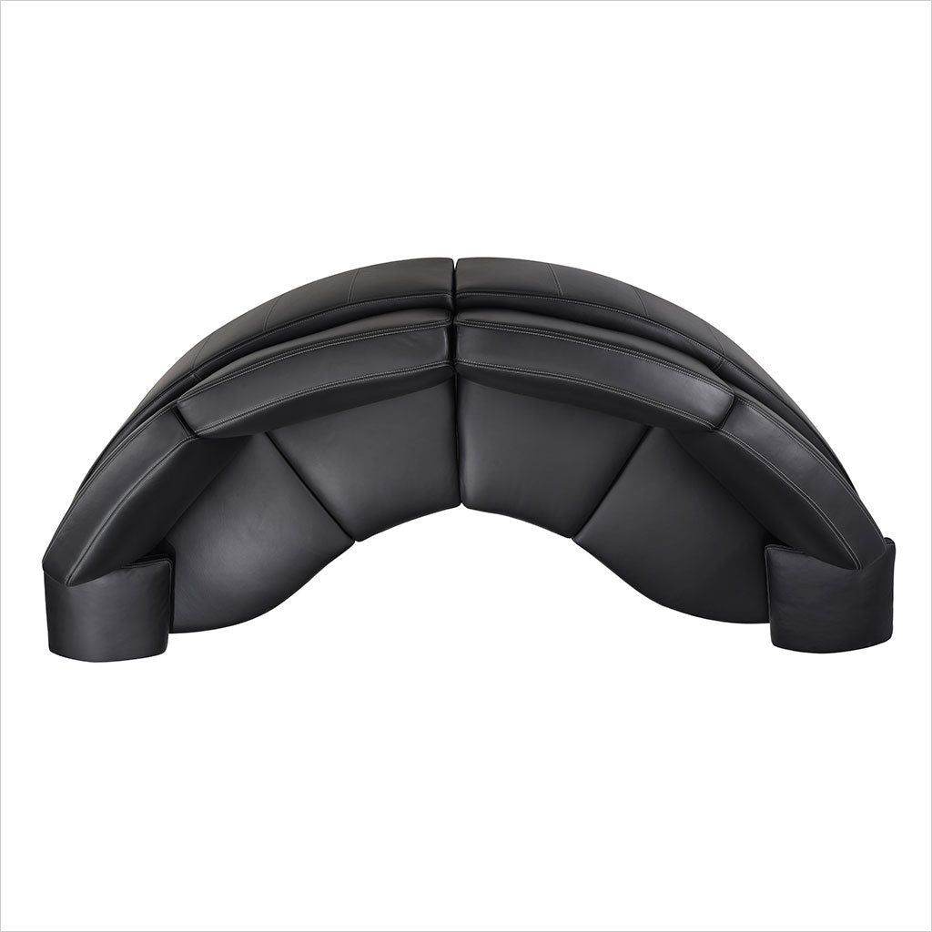 curved leather sectional