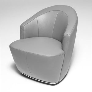 leather accent chair with swivel base