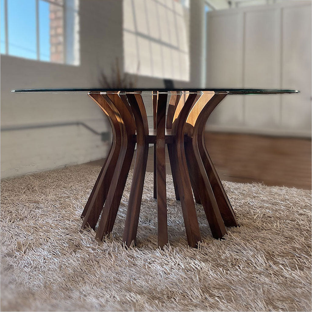 dining table base in suar wood