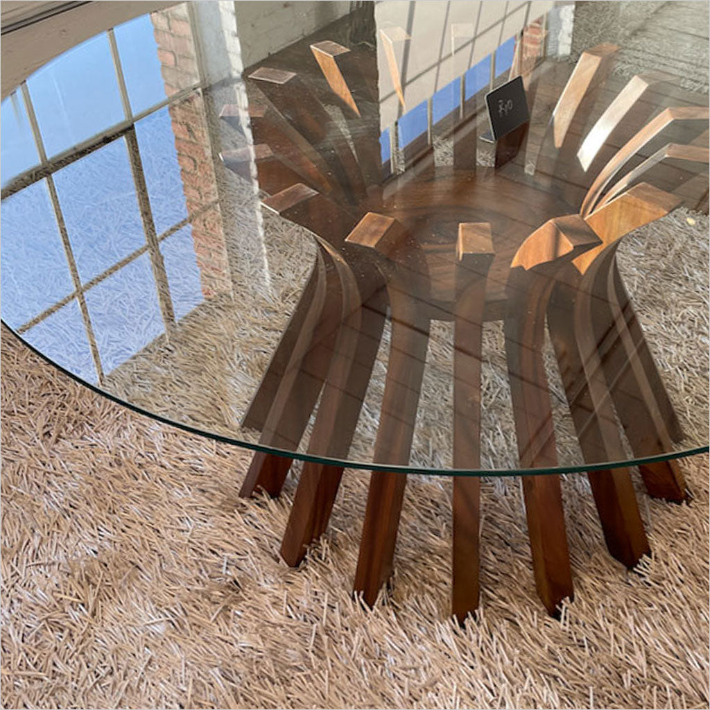 dining table base in suar wood