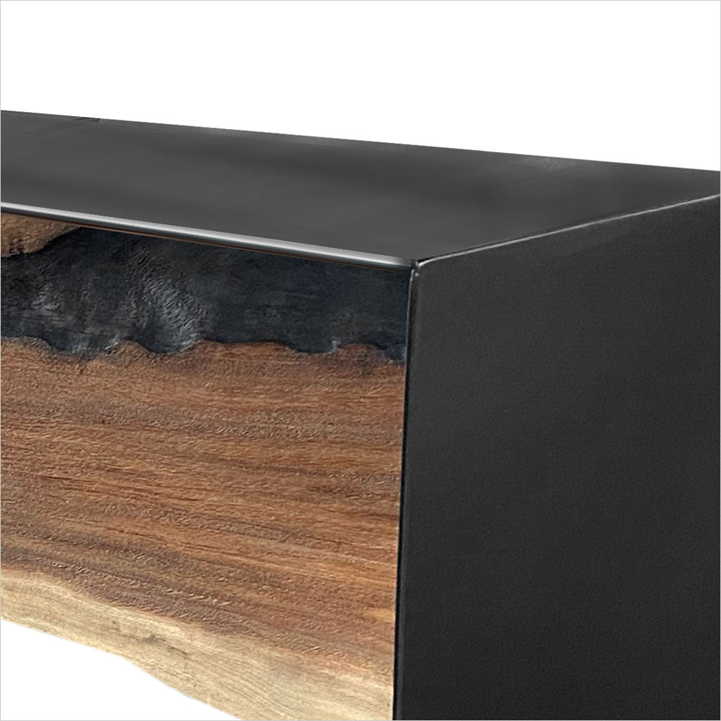 console table with acacia wood