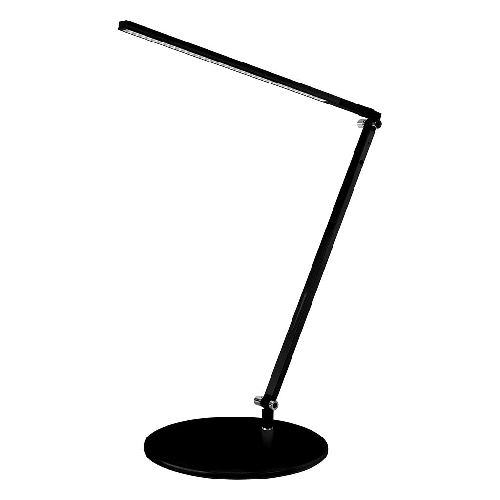 black table lamp
