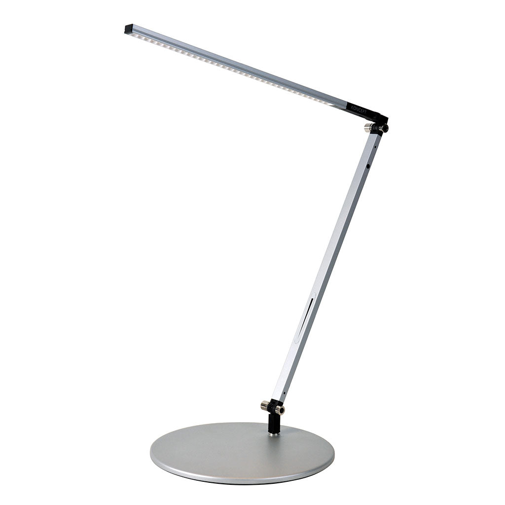 silver table lamp