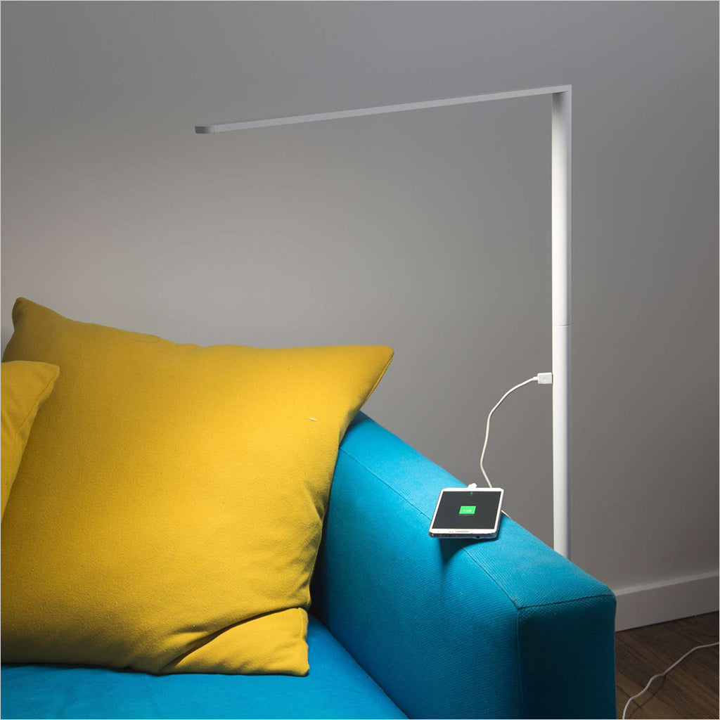 white floor lamp